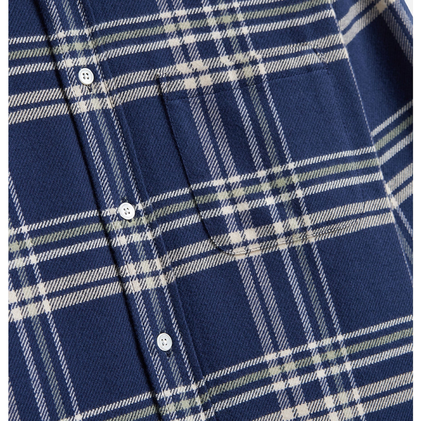 - Front Flannel Shirt - Blue