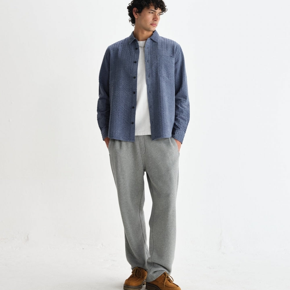 - Shelly Seersucker Corduroy Shirt - Blue