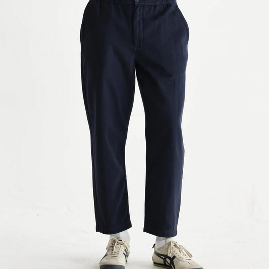 - Kurt Organic Cotton Trousers - Navy