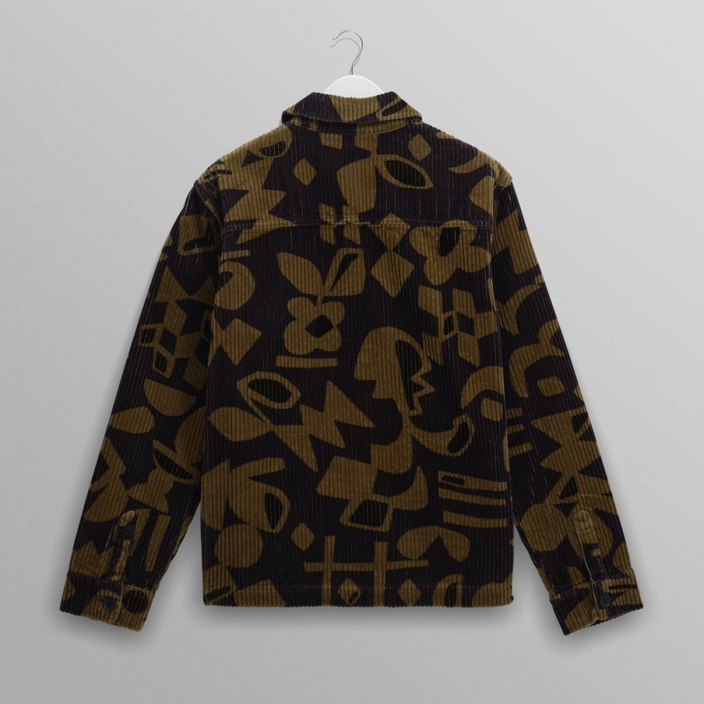 - Rockley Jumbo Corduroy Overshirt - Navy/Khaki