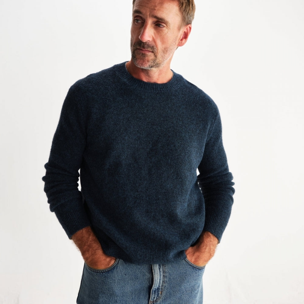 - Wilde Fluffy Wool Crewneck - Teal