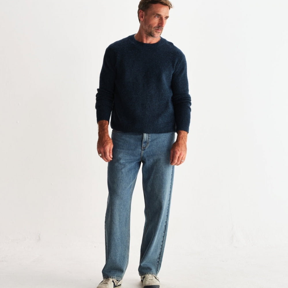 - Wilde Fluffy Wool Crewneck - Teal