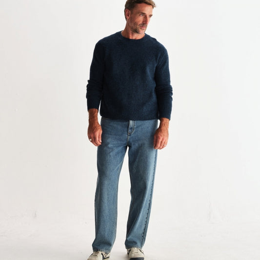 - Wilde Fluffy Wool Crewneck - Teal