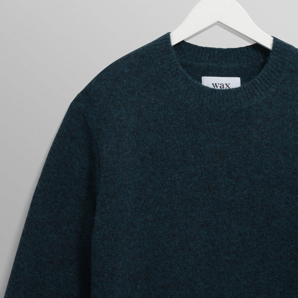 - Wilde Fluffy Wool Crewneck - Teal