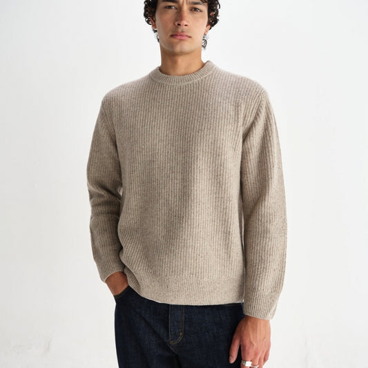 - Wilde Donegal Wool Crewneck - Natural