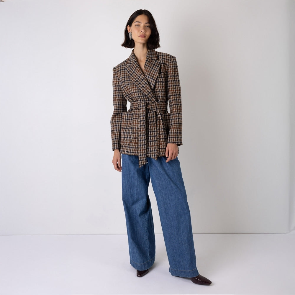 - Nellie High Waist Jeans — Blue Denim