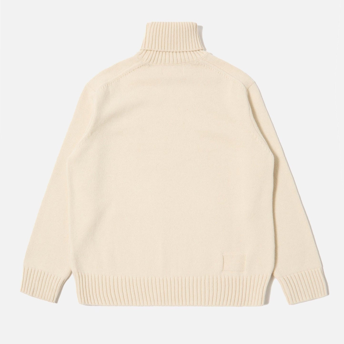 - Recycled Shetland Roll Neck - Ecru