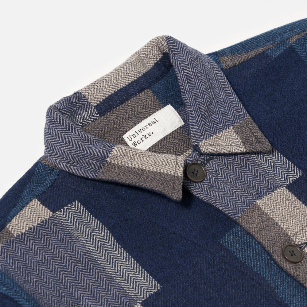 - Japanese Patchwork Tech Overshirt - Navy