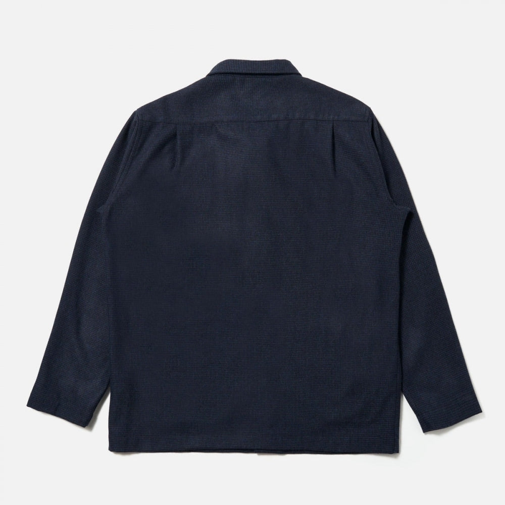 - Brushed Bari Easy Overshirt - Navy