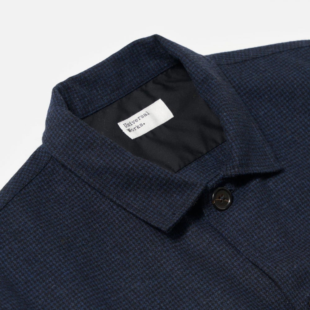 - Brushed Bari Easy Overshirt - Navy