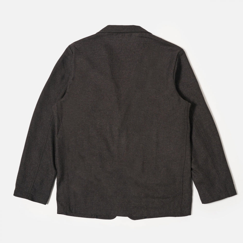 - Upcycled Italian Tweed Two Button Jacket - Brown