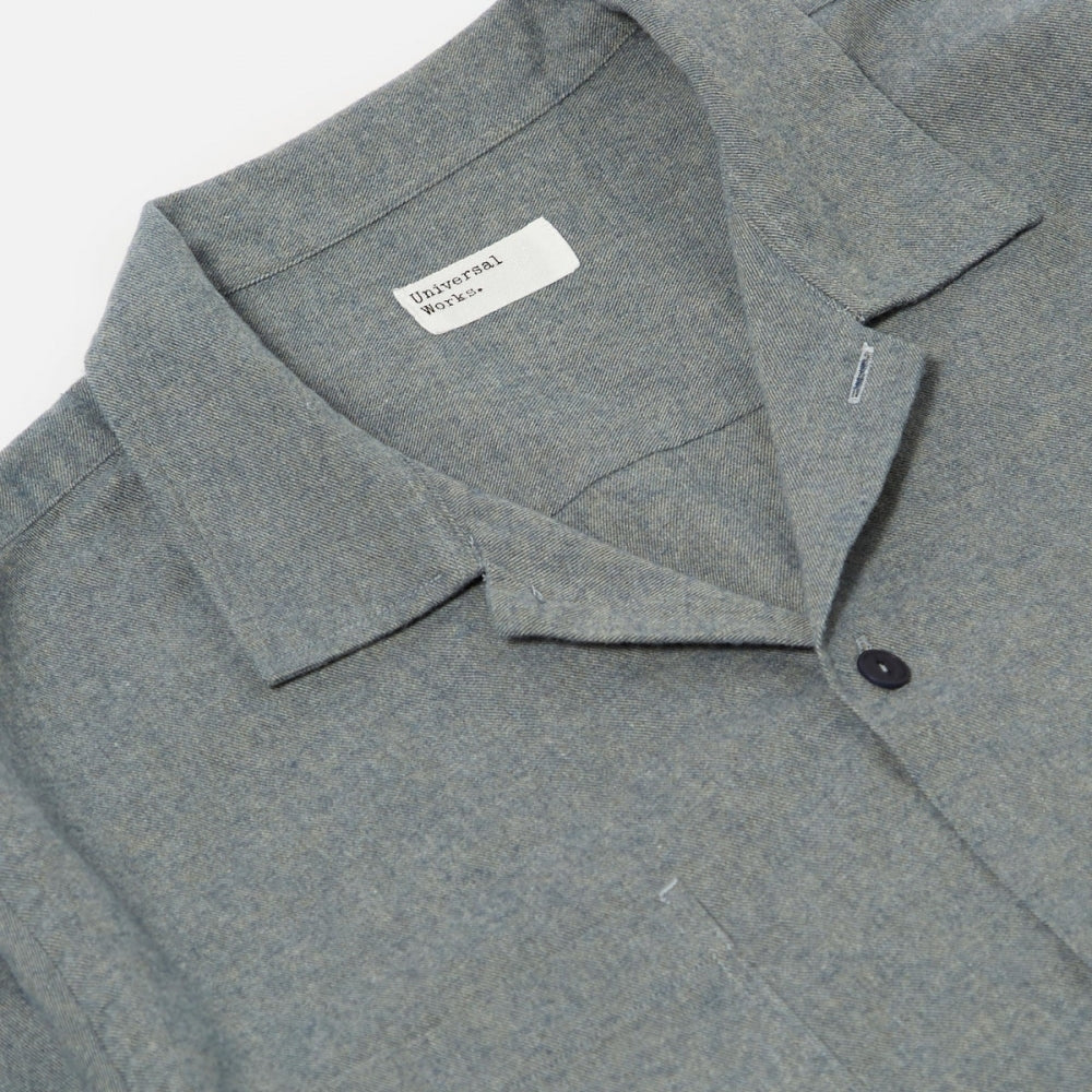 - Brushed Flannel Work Shirt - Navy