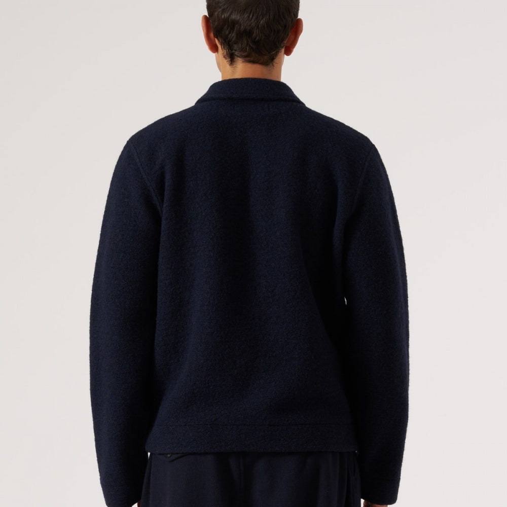 - Wool Fleece Uniform Jacket - Navy