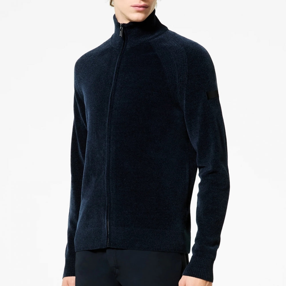 - Velvet Full Zip Knit - Blue/Black