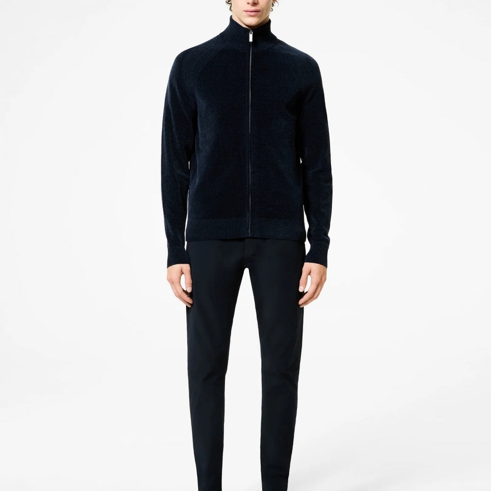 - Velvet Full Zip Knit - Blue/Black