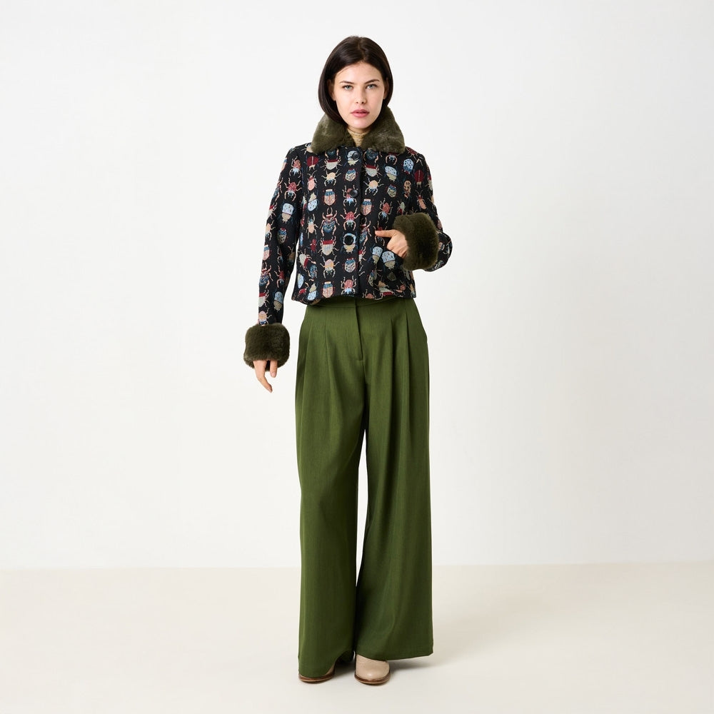 - Kent Beetlejuice Fur Trim Jacket