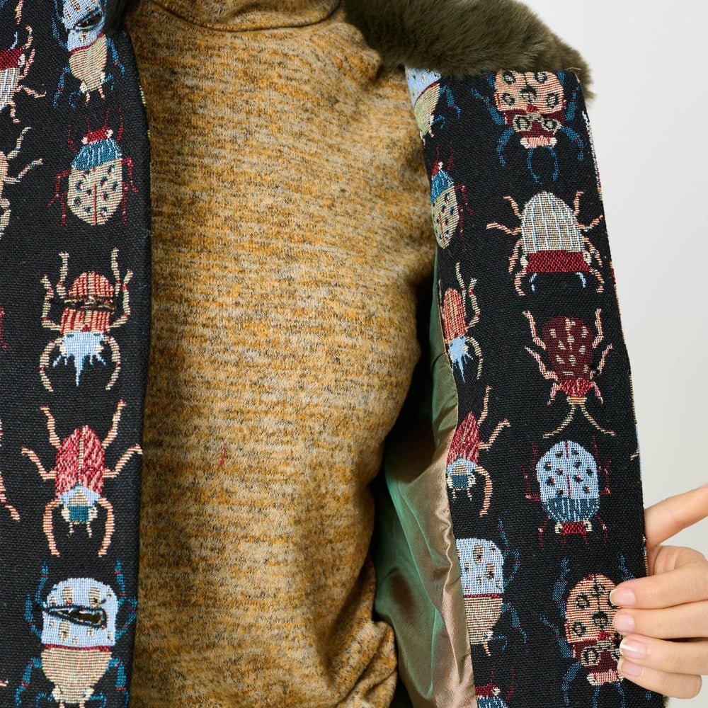 - Kent Beetlejuice Fur Trim Jacket