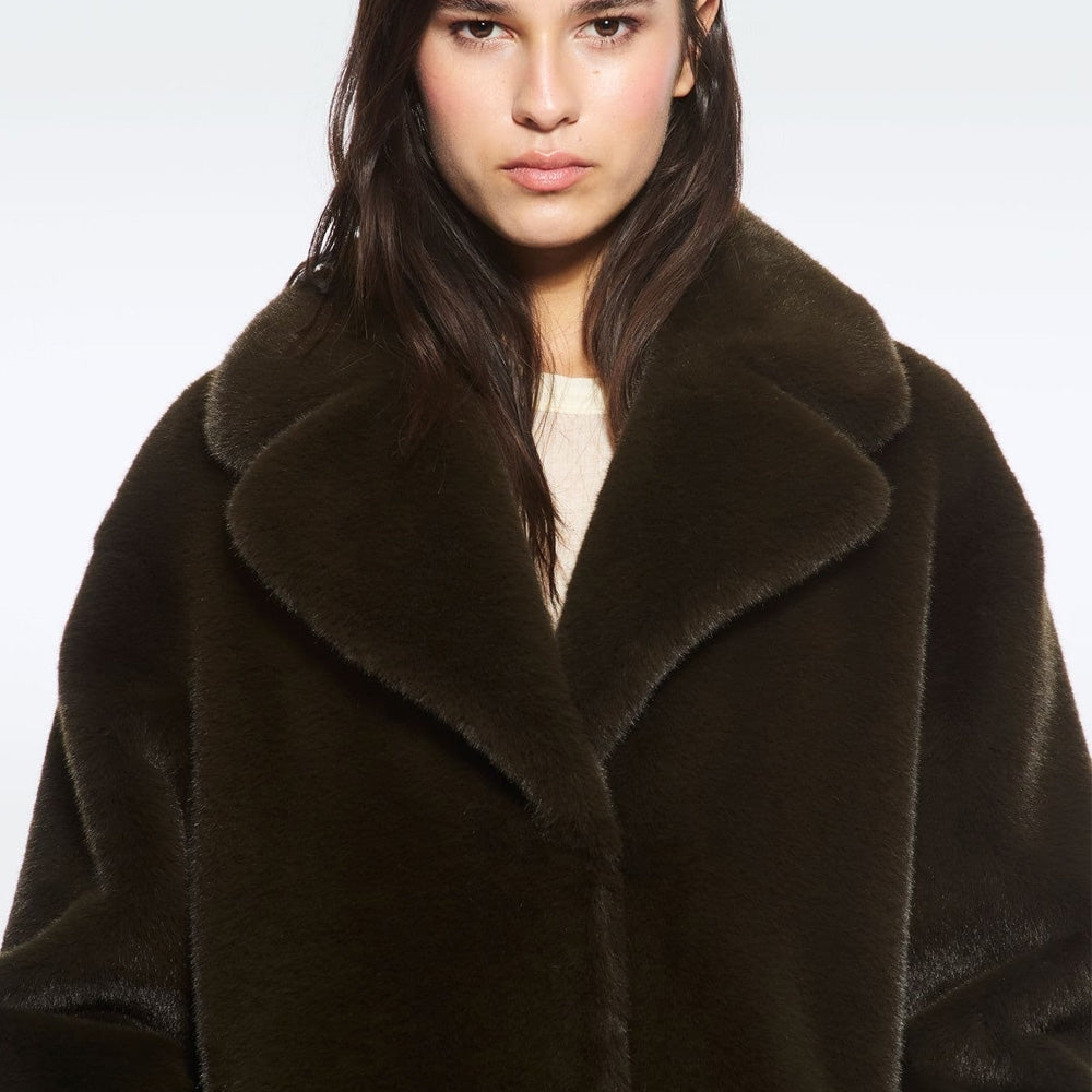 - Camille Cocoon Coat - Ash Brown