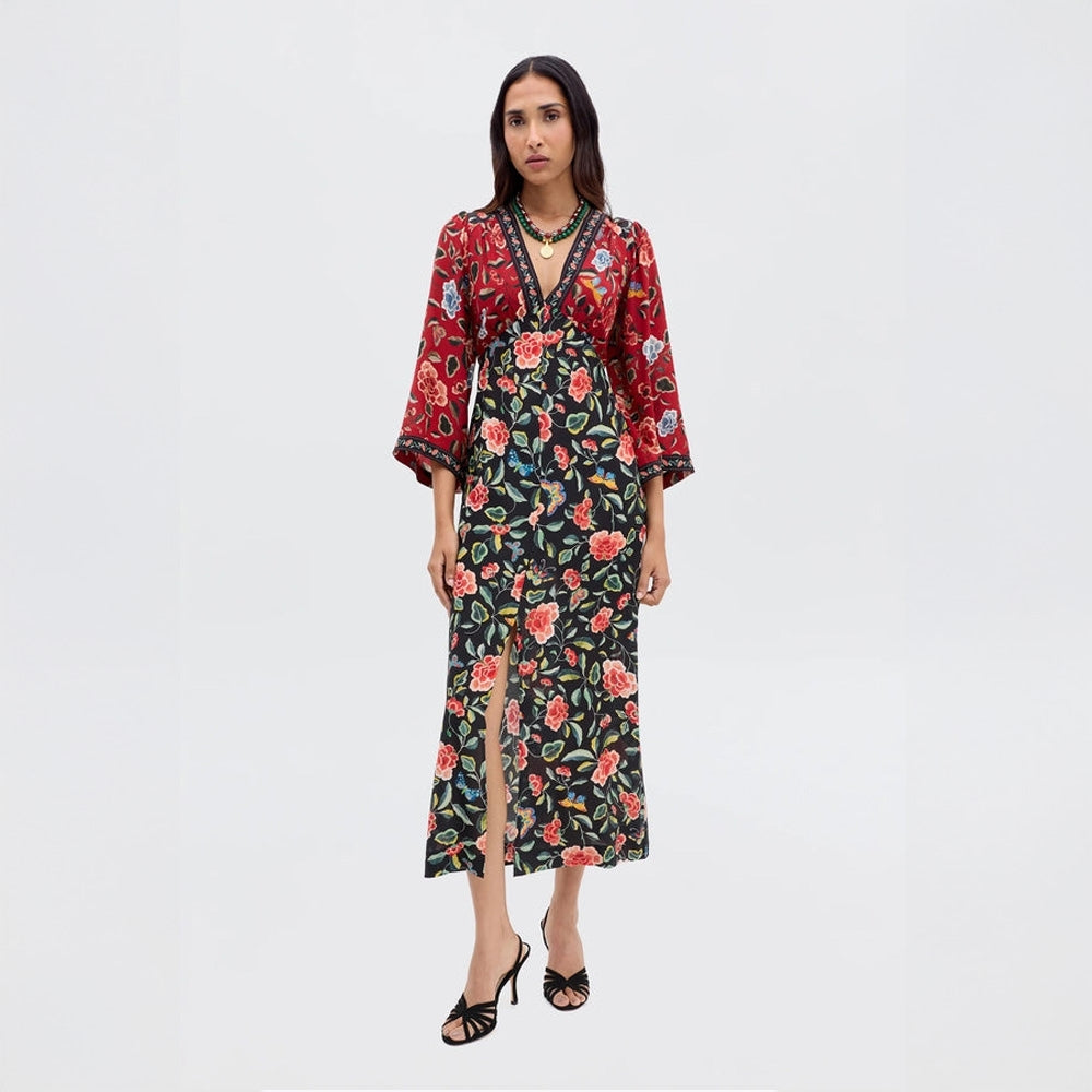 - Dahlia Dress - Butterfly Mix Black