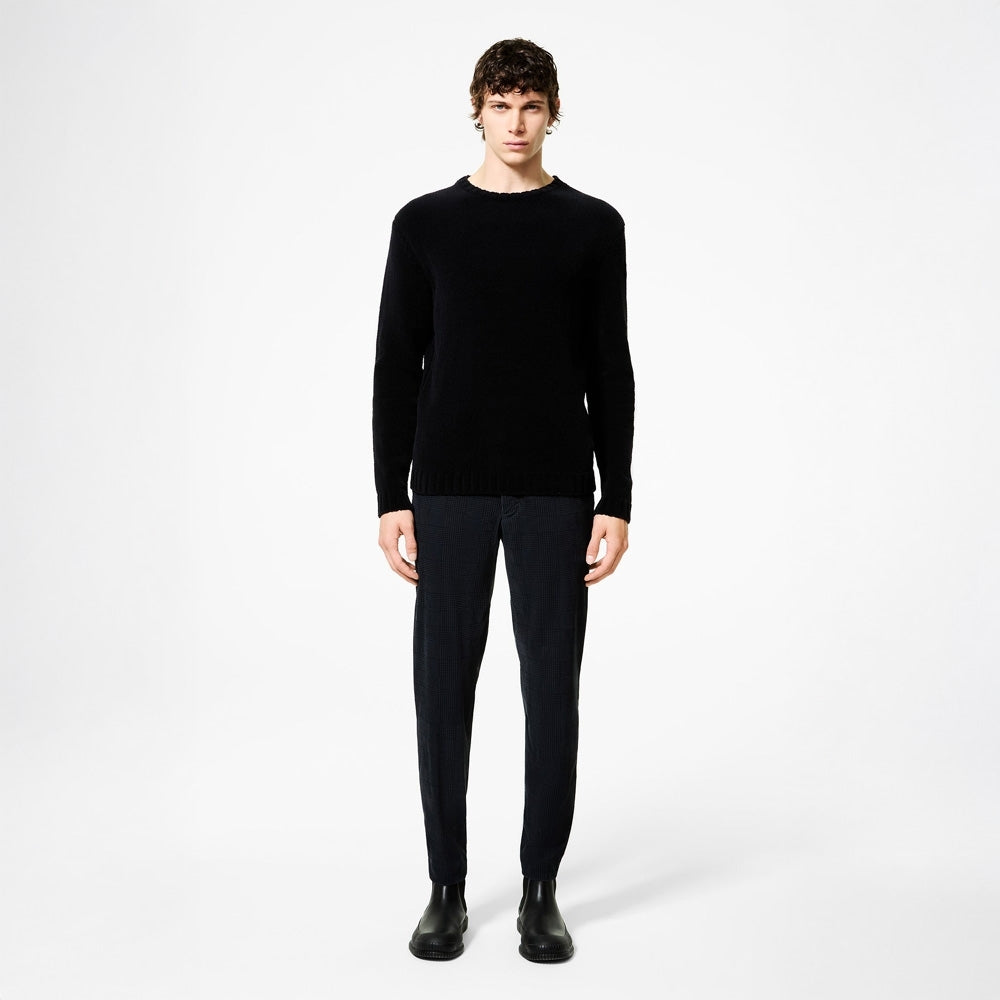 - Cinematt Round Knitted Jumper - Black