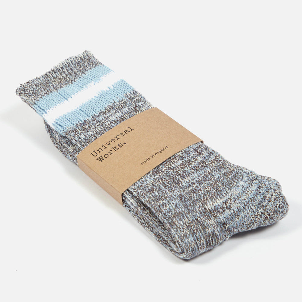 Everyday Stripe Sock - Cornish Blue