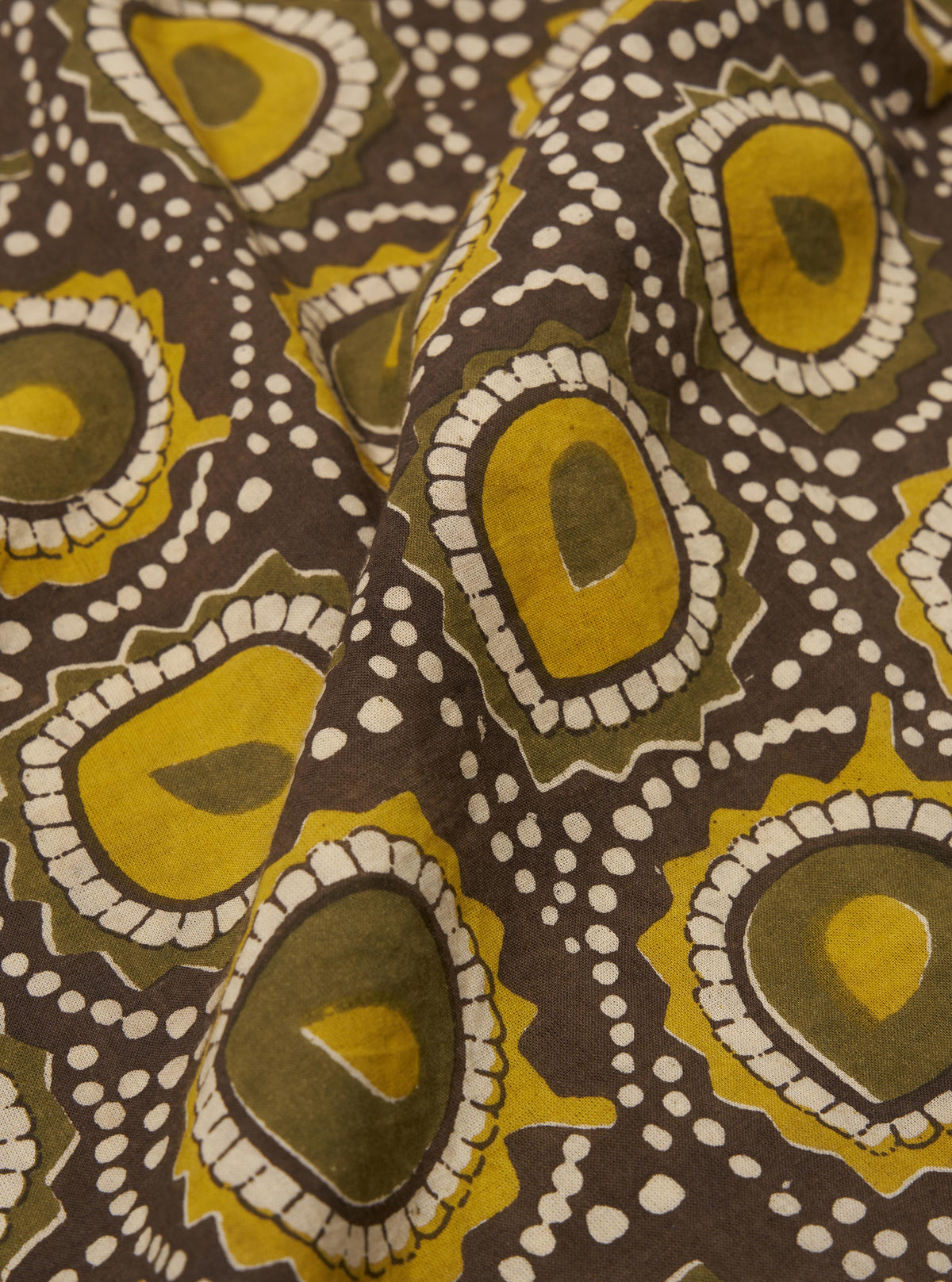 Cape Block Print Camp Shirt - Olive