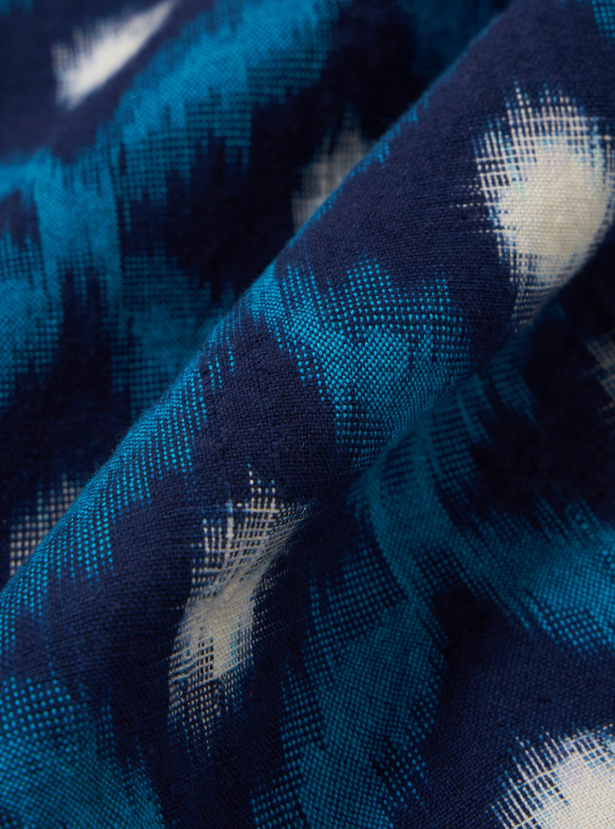 Diamond Ikat Deck Shirt - Indigo