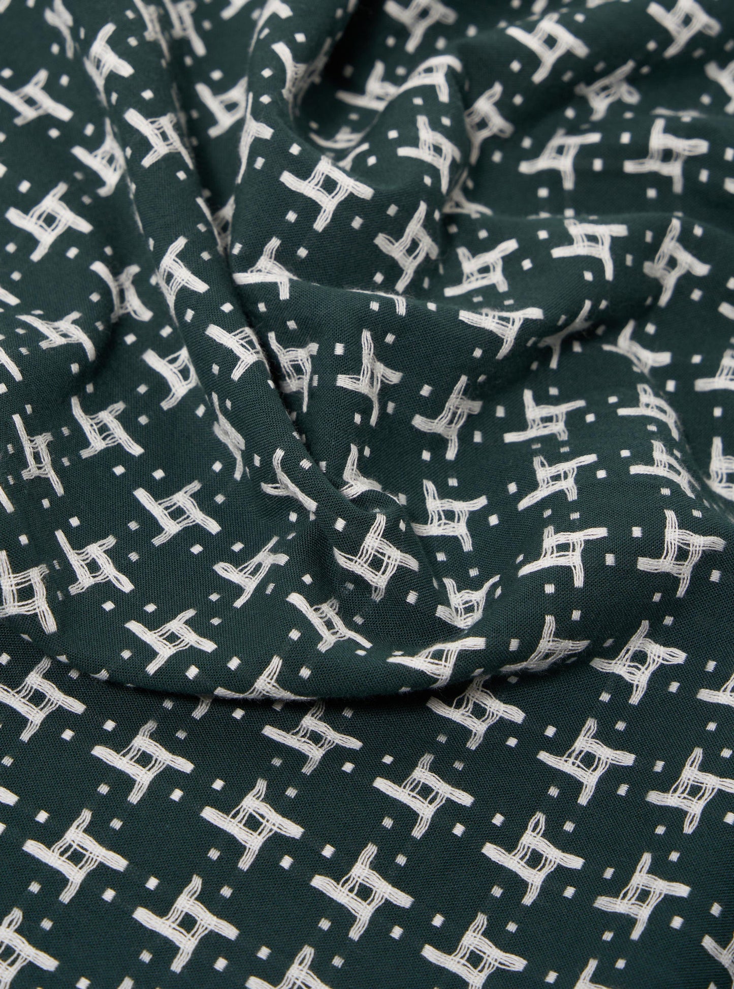 Rhodes and Cotton Road Shirt - Green/White