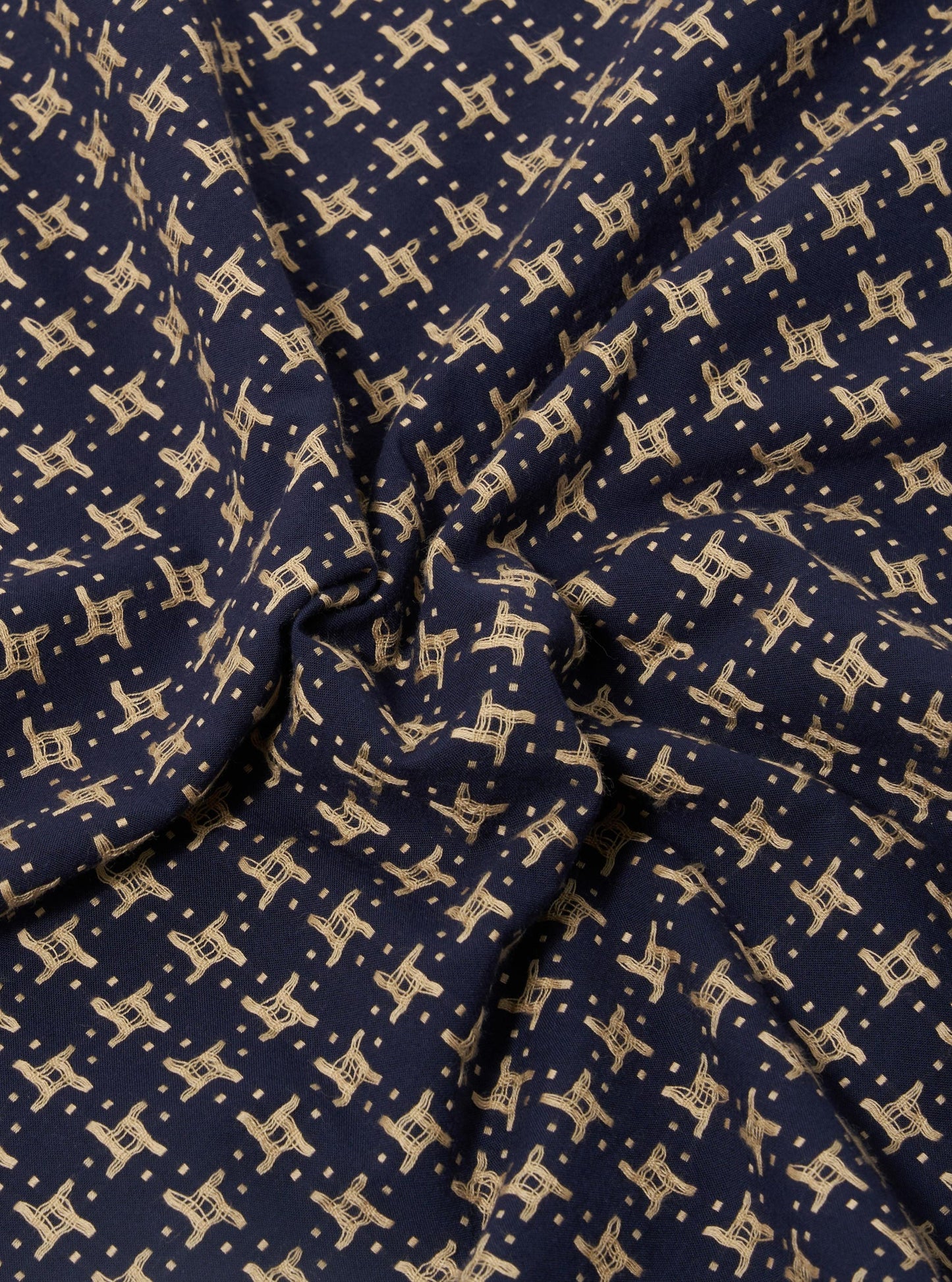 Rhodes and Cotton Road Shirt - Navy/Sand