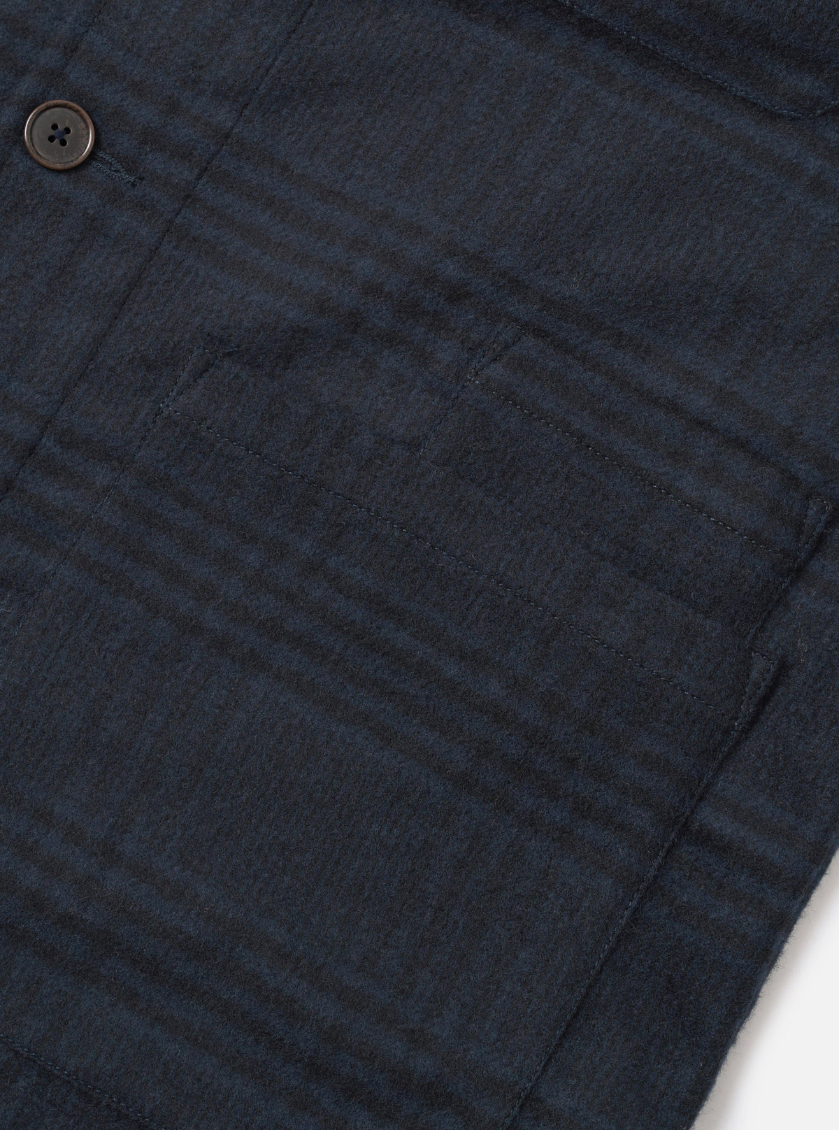 Bob Wool Mix Bakers Overshirt - Navy