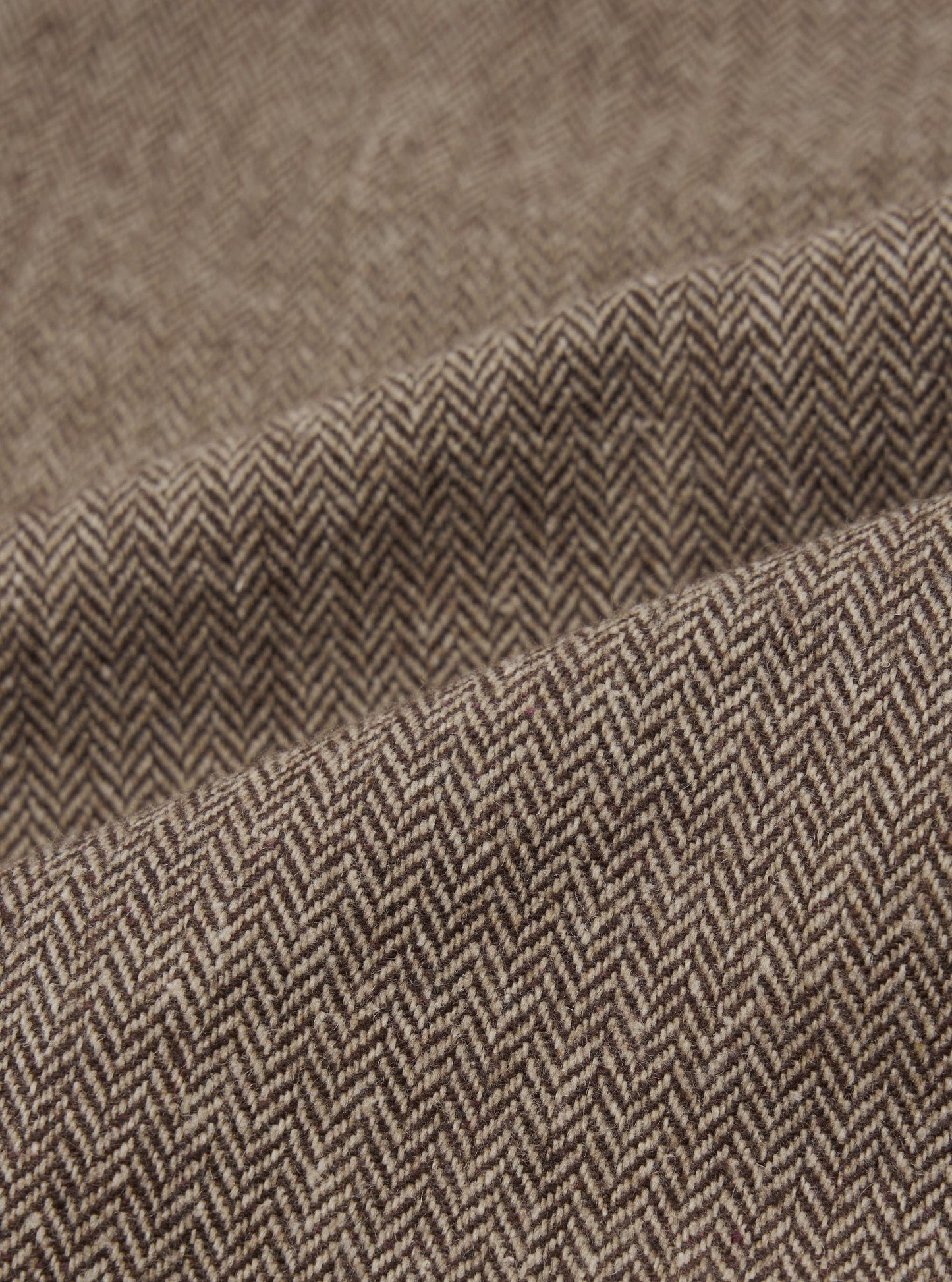 Wool Herringbone Gillespie Pant - Brown