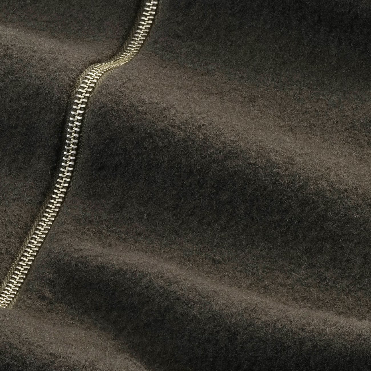 Jonas Full Zip Boiled Merino Wool Hybrid - Dark Army