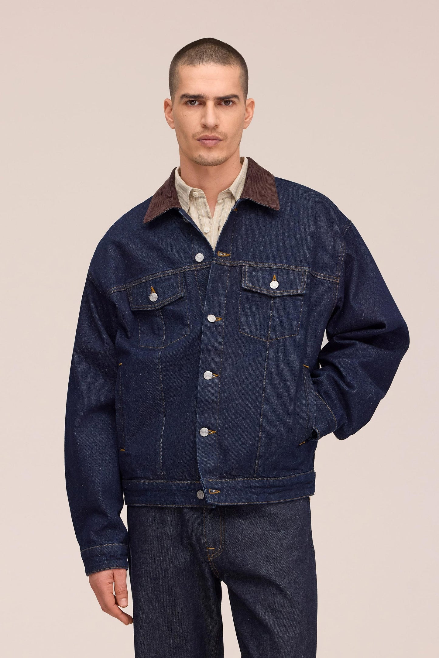 Roy Rigid Organic Cotton Jacket - Raw Indigo