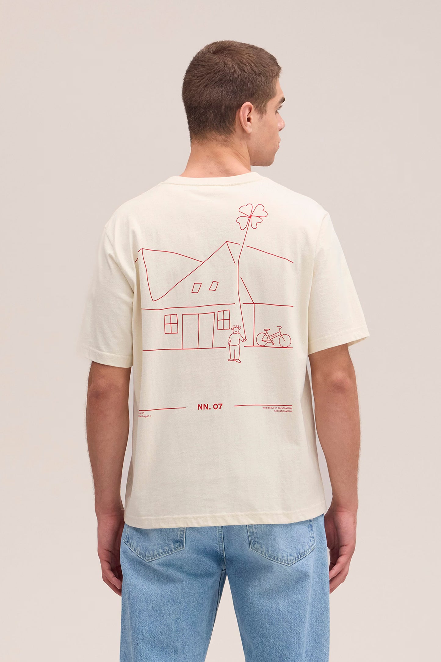 Jett - Water-based Print tee - Ivory