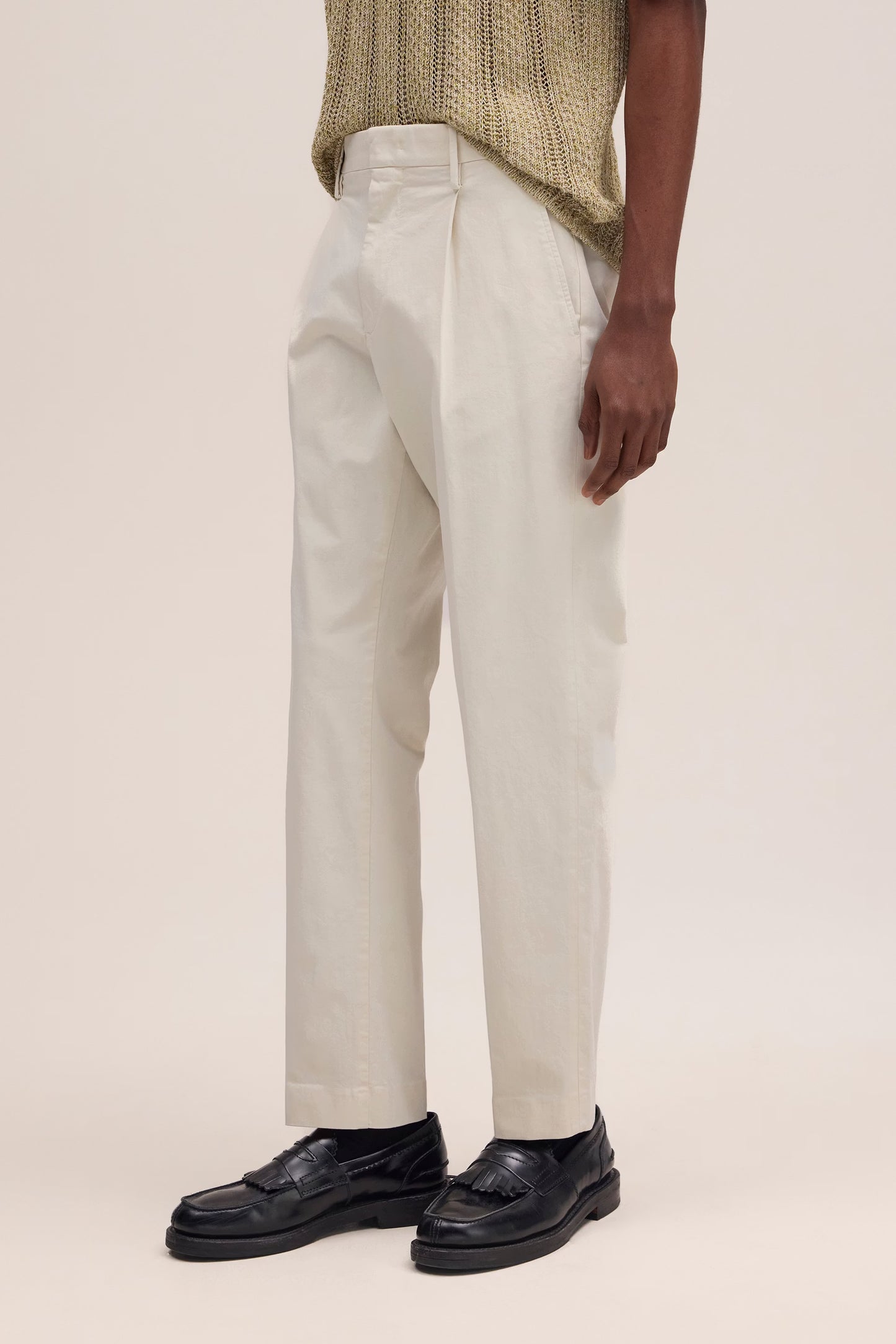 Bill Tapered leg regular fit trouser - Ivory