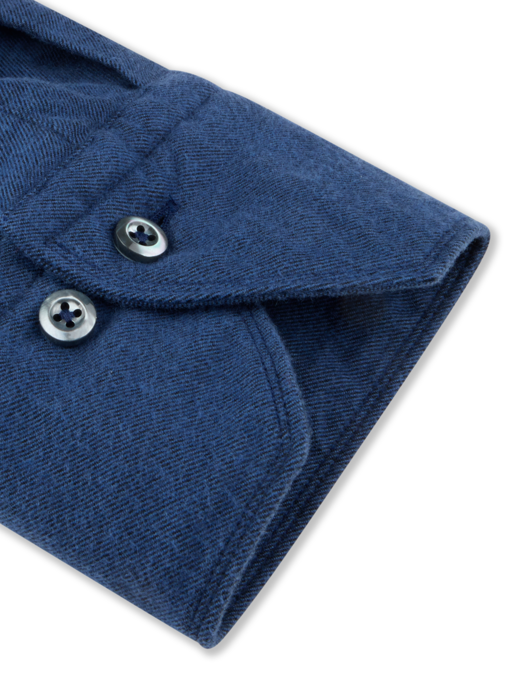 Regular Flannel Shirt - Dark Blue