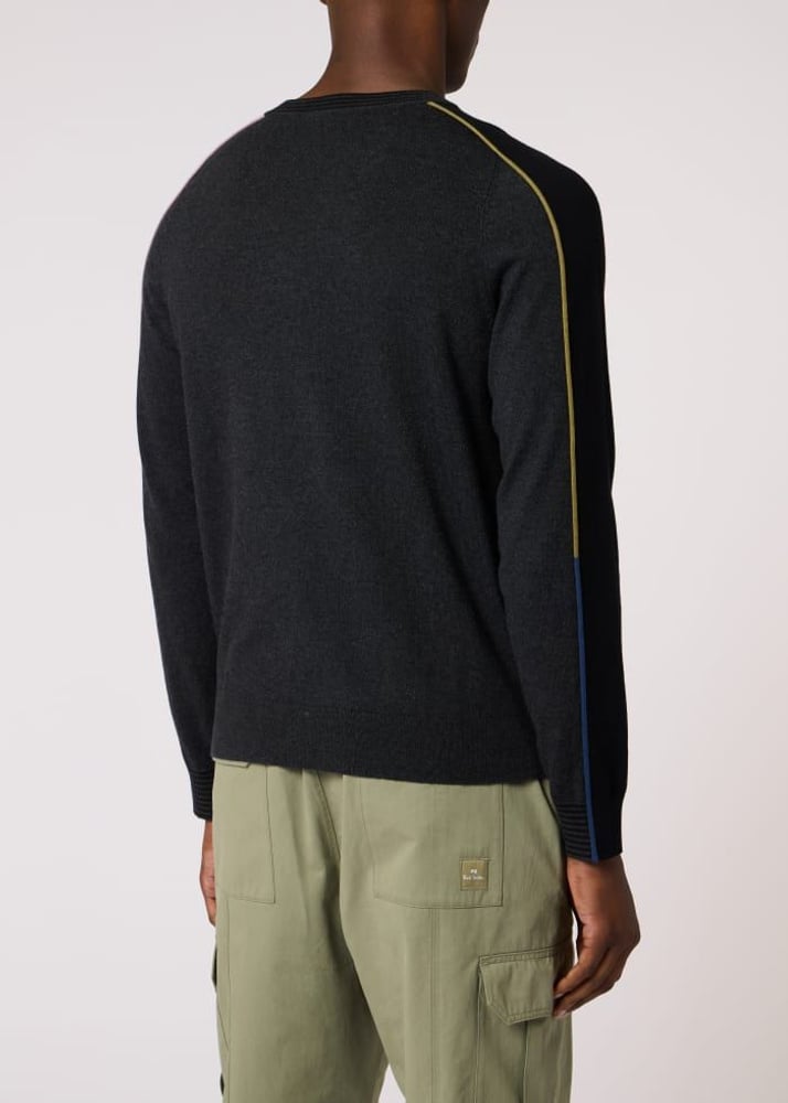 Crew Neck Sweater - Black Melange