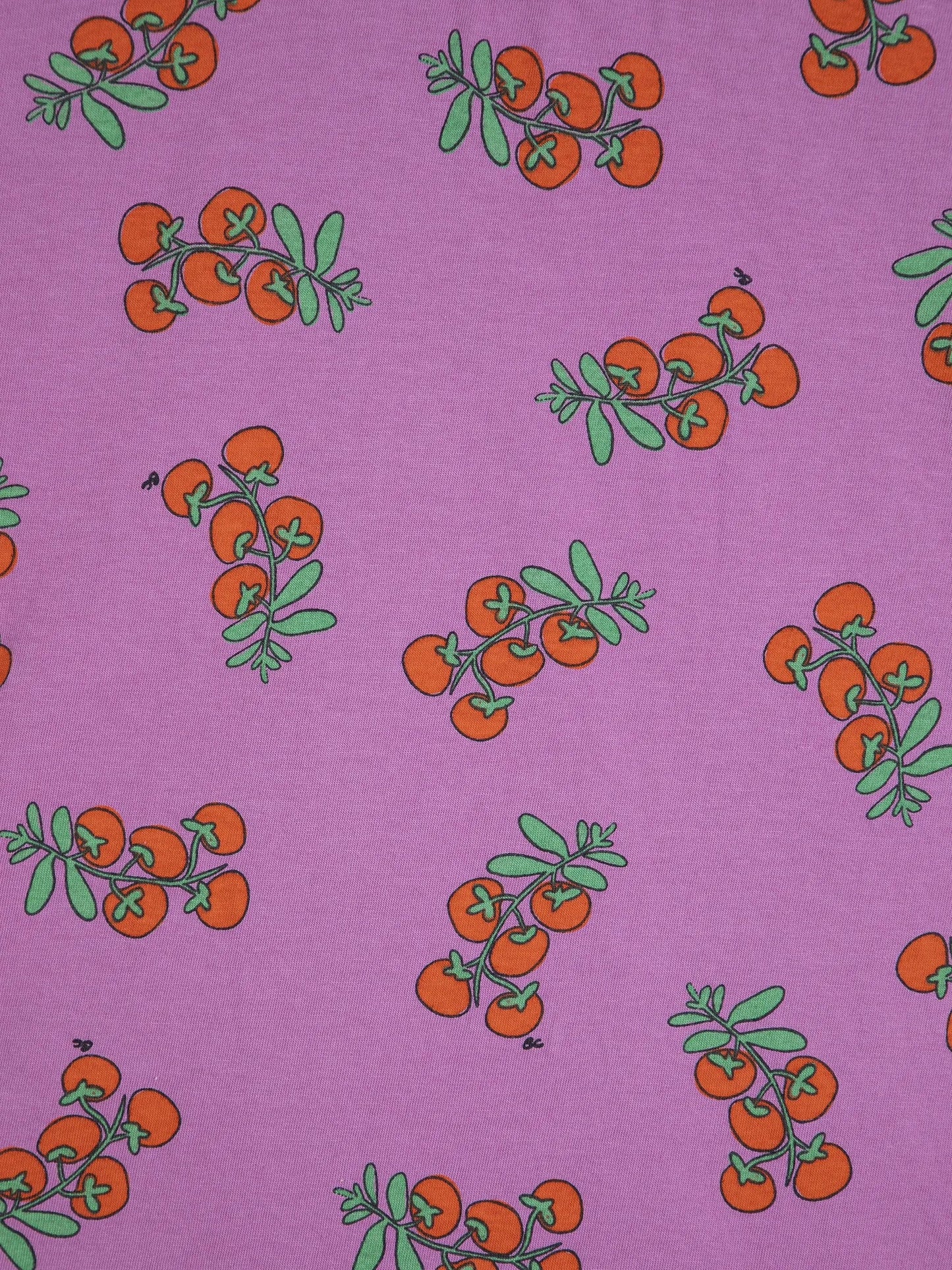 Tomatoes Print Fitted T‑shirt - Pink