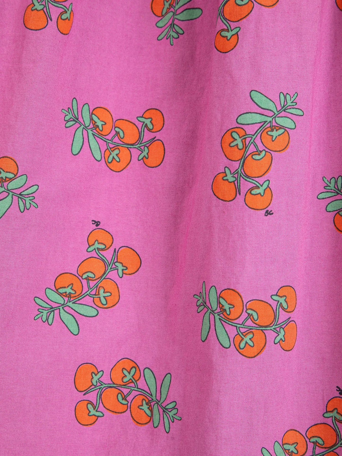 Juicy Tomatoes Pattern Strap Dress - Pink