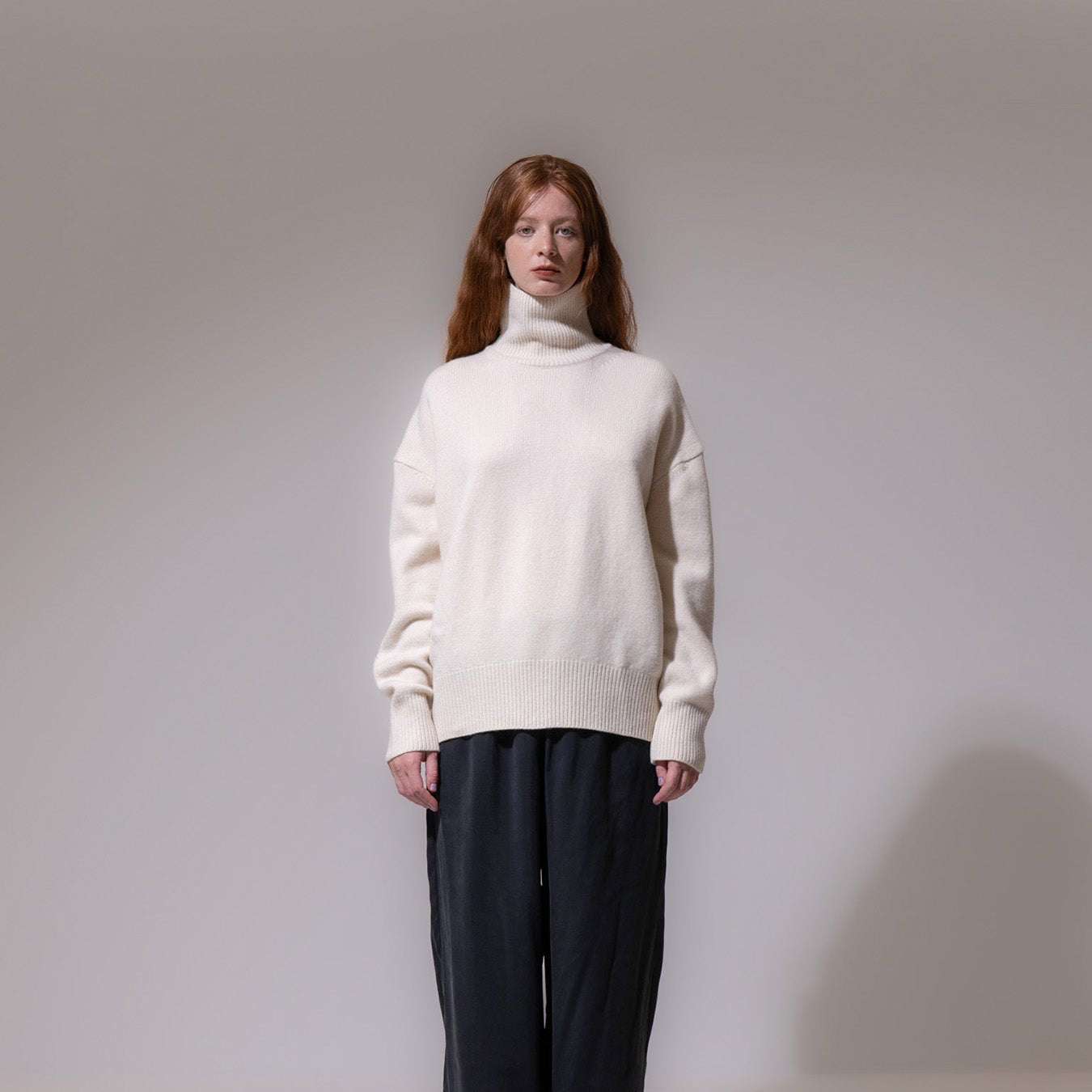 High Neck Jumper - Cream