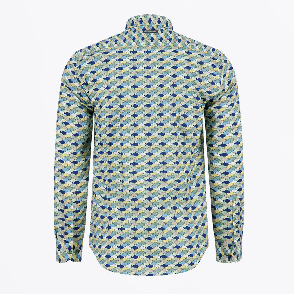 Graphic Fish Shirt - Multicolour Green