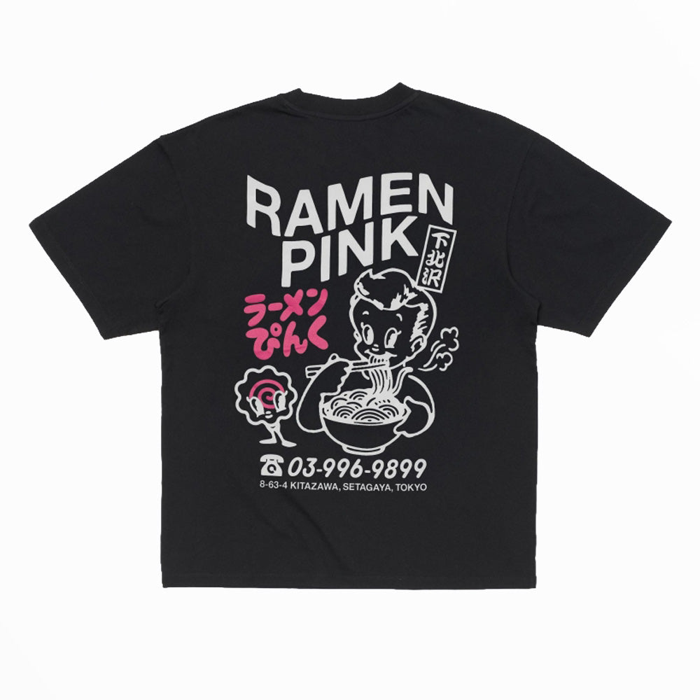 Ramen Pink T-Shirt - Black