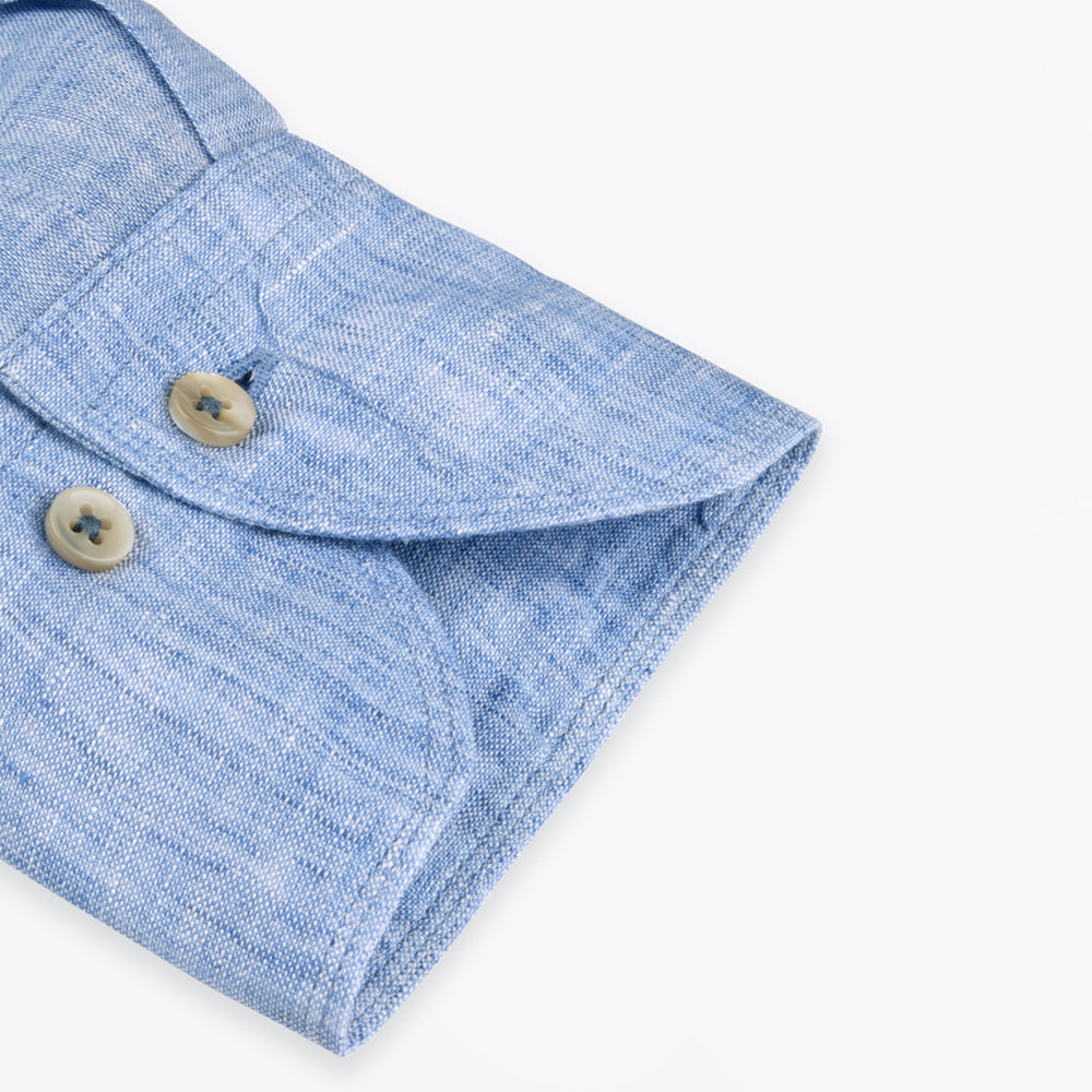 Regular Linen Shirt - Blue