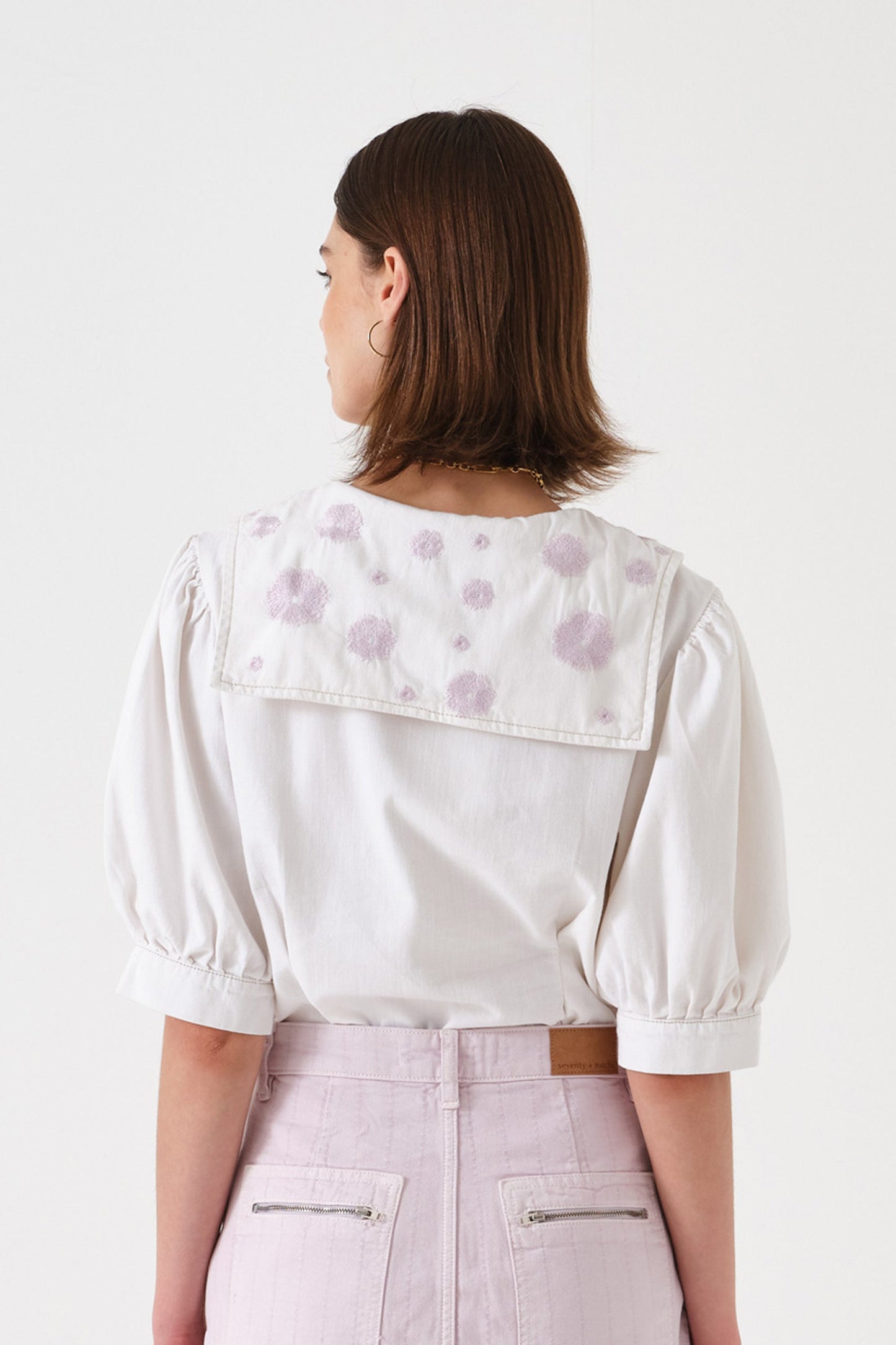 Cassie Top - White Embroidery