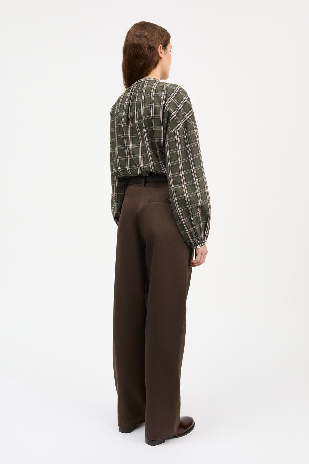 Cilla Shirt - Green / White Check