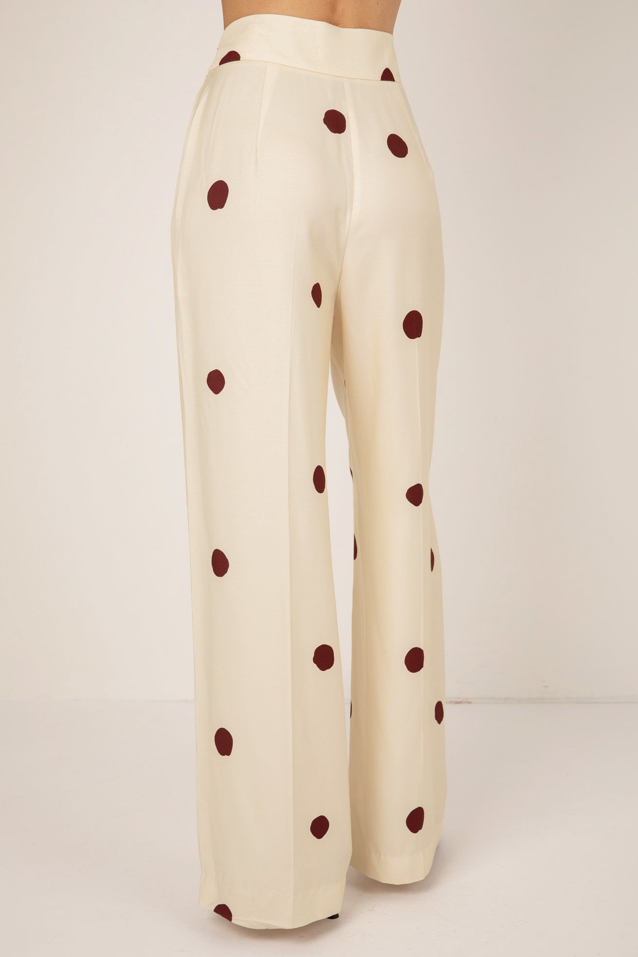 Suzanna Spot Trouser - Ecru Spot
