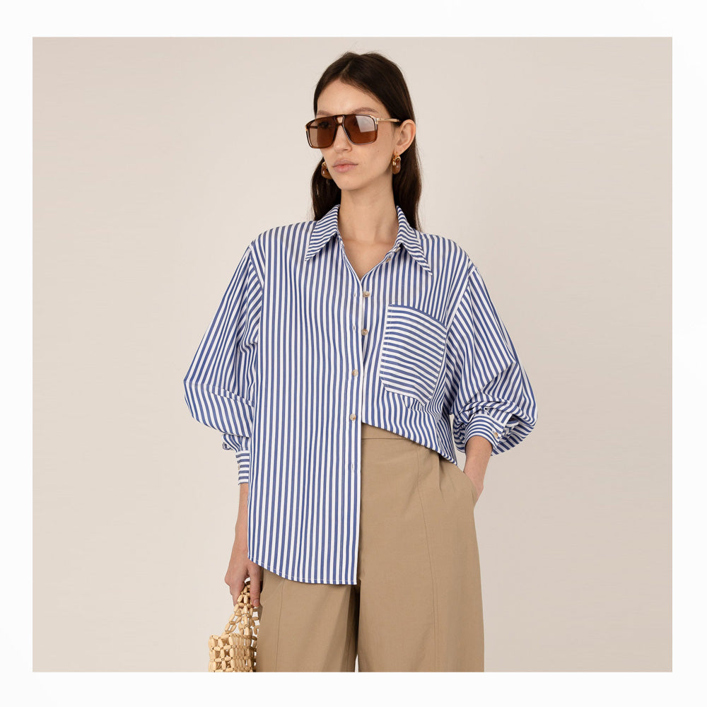 Vivere - Ember Stripe Shirt - Blue Stripe – MR & MRS STITCH.COM
