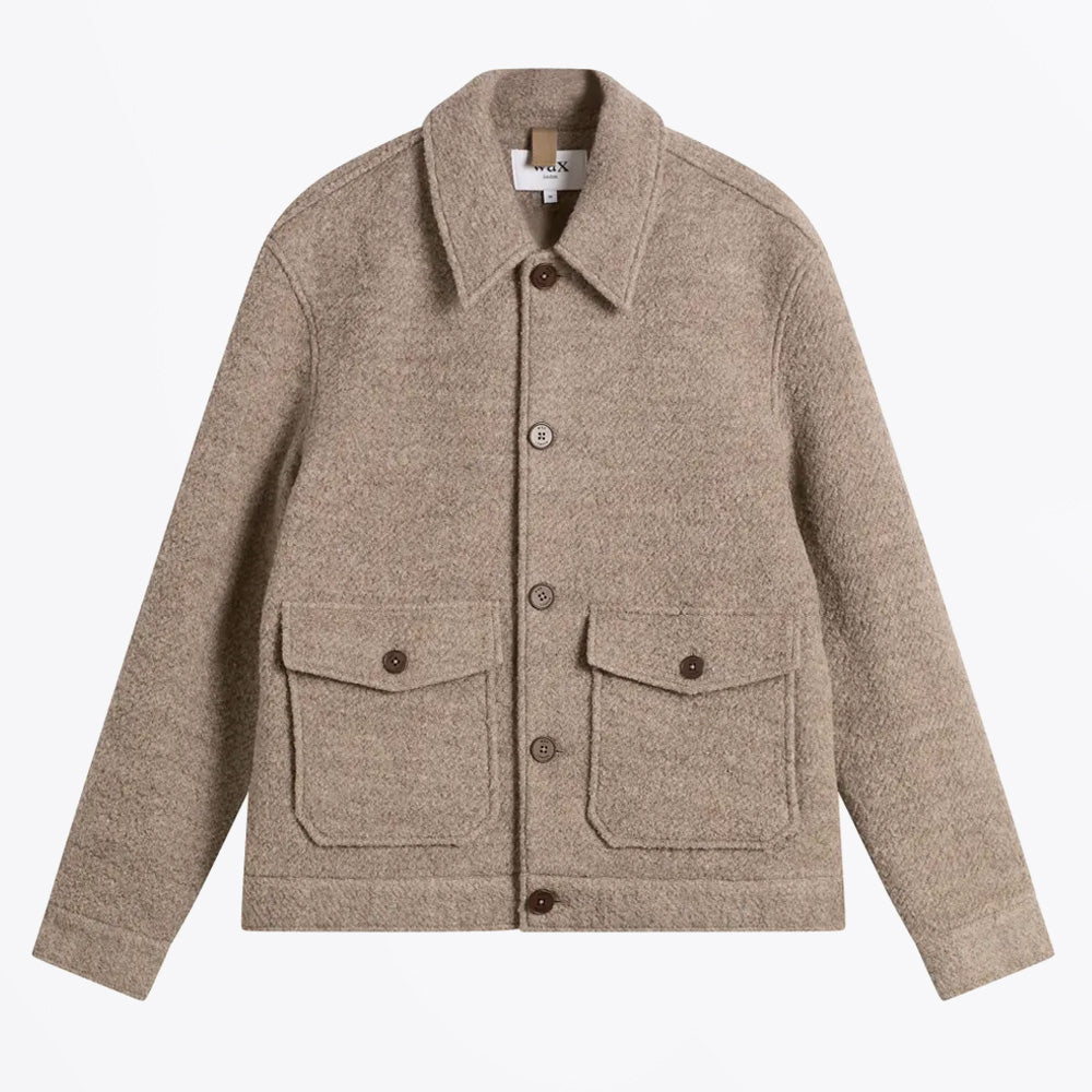 Newgate Jacket Melange Wool - Light Brown