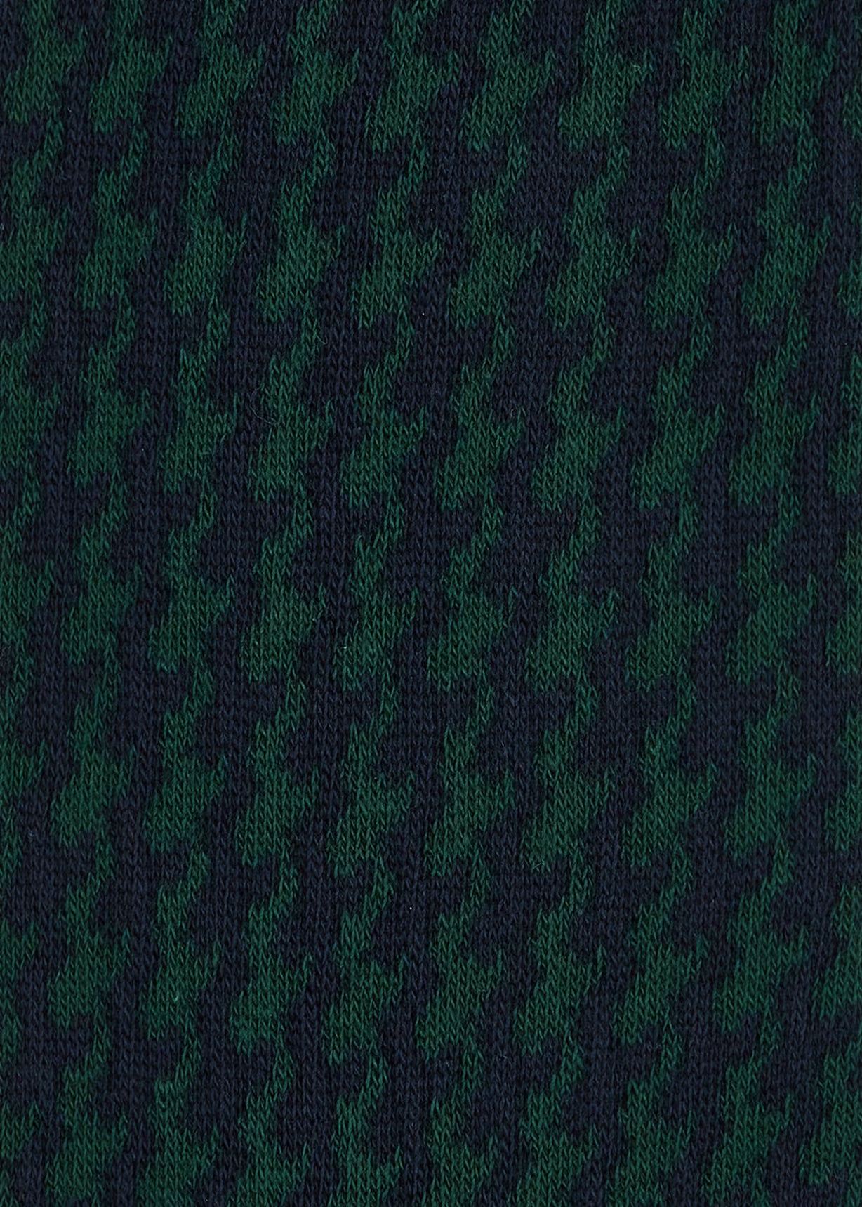 Dark Green Lane Houndstooth Socks - Dark Green
