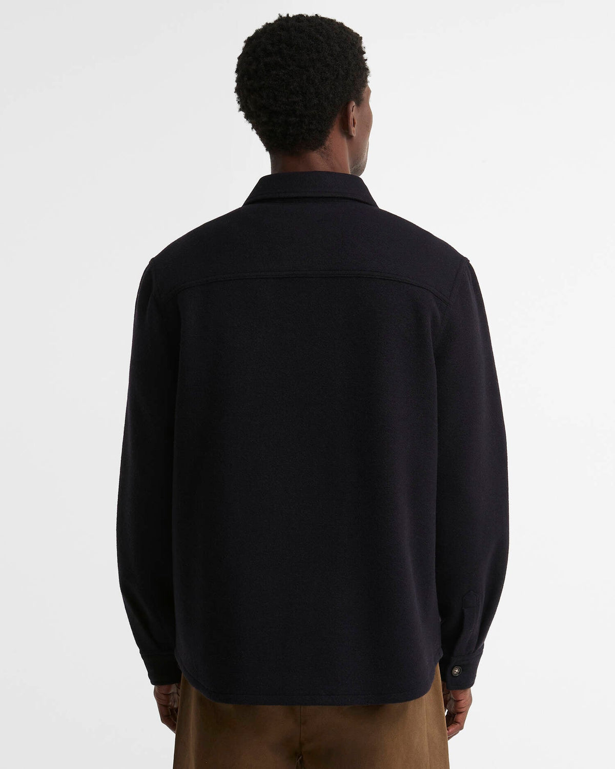 Marltown Tailored Wool Blend Overshirt - Navy Marl